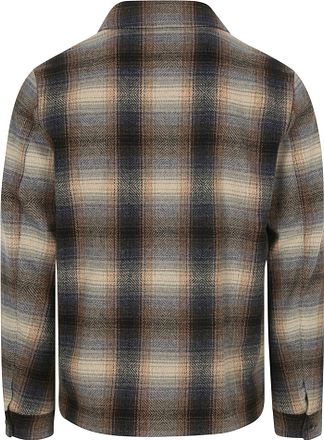State Of Art Overshirt Rutet Ullblanding Multifarge