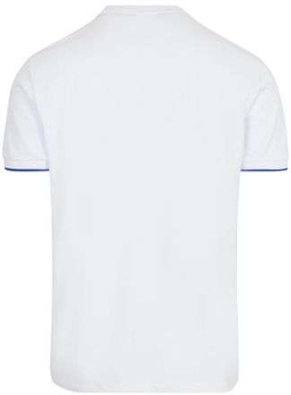 Sun68 T-shirt Piqué Rayé Fluo Blanc