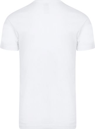 Alan Red Køpenhamn Rundhals T-shirt Vit 2-pack