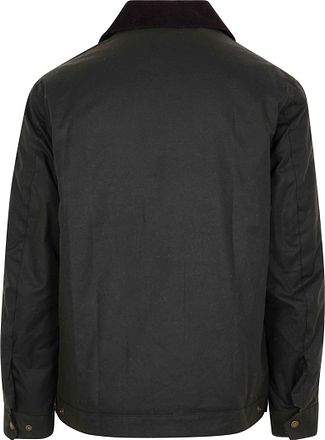 Barbour International Workers Wax Coat Sage Green