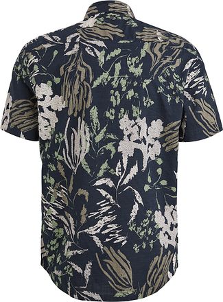 PME Legend Kortærmet Skjorte Med Print Marineblå