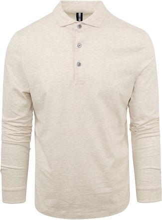 Profuomo Langærmet Polo Beige Melange