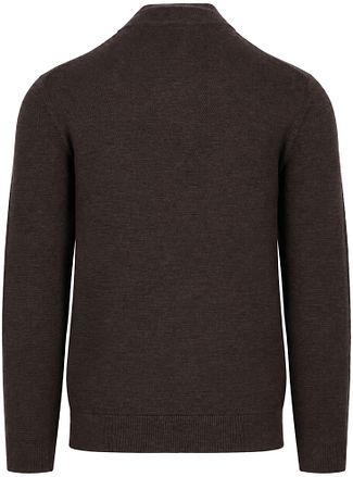 Profuomo Half Zip Sweater Structure Brown