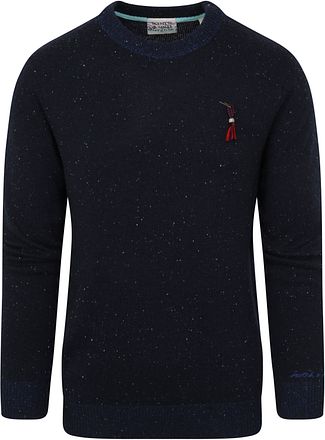 Scotch and Soda Pullover Mix Wolle Gesprenkelt Dunkelblau