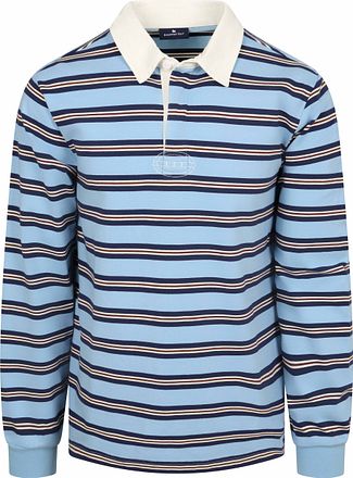 Steppin' Out Rugby Polo Stribet Blue