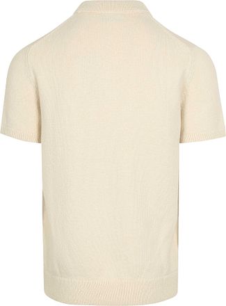 Suitable Heavy Strikket Polo i Råbeige