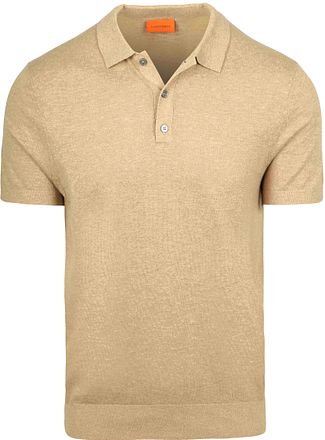 Suitable Strikket Polo Bomull Lin Beige