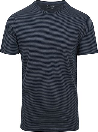 KnowledgeCotton Apparel Randig T-shirt Marinblå