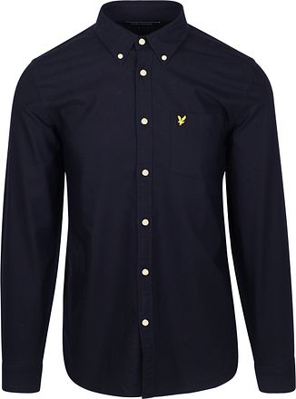 Lyle & Scott Skjorta Enfärgad Oxford Blå