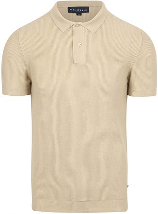 Suitable Respekt Polo Struktur Strikk Beige