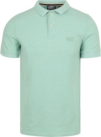 Superdry Piqué Polo Shirt Melange Light Green