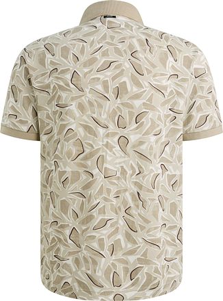 Vanguard Poloskjorte Piqué Print Beige