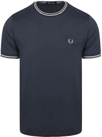 Fred Perry Twin Tipped T Shirt Navy Z47