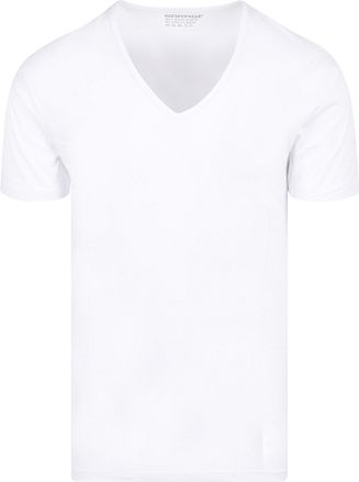 Garage Stretch Basic White Deep V-Neck