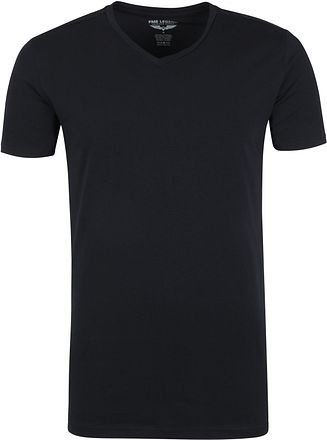PME Legend Basic T-skjorte 2-pakning V-hals Svart