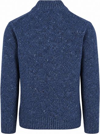 Suitable Half Zip Jersey Tweed Azul marino