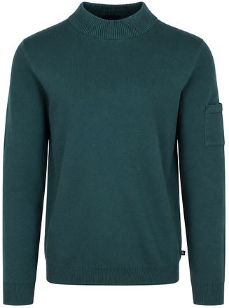 Suitable Pull Col Roulé Canes Vert Foncé