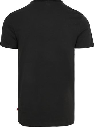 Levi's T-shirt Solid Crew Zwart 2Pack