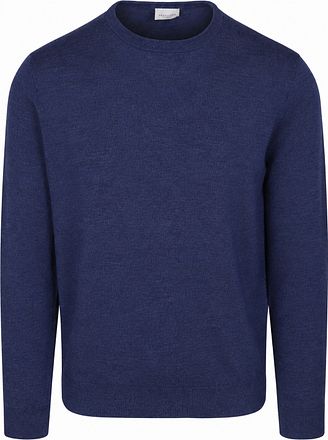 Profuomo rundhalsad merinoullströja i Royal Blue