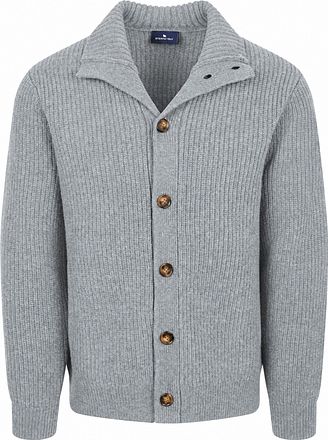 Steppin' Out Button Cardigan Laine d’agneau grise