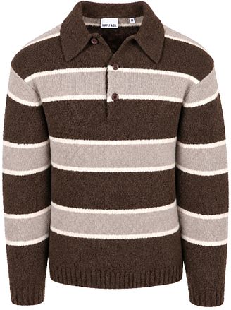 Supply & Co Polo Pullover Woolblend Prescott Tabacco