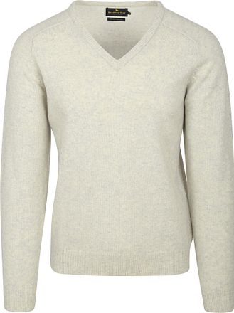 Steppin' Out Tröja V-ringning Lammull Beige