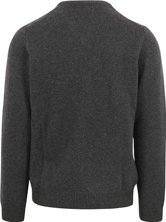 Suitable Lammull Tröja V-ringning Antracit