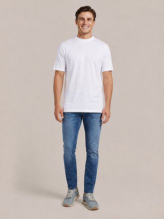 Obrambo T-shirt Wit 6-Pack – Extra Lang en Hooggesloten