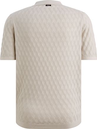 Vanguard Knitted Pologenser Half-Zip Ecru