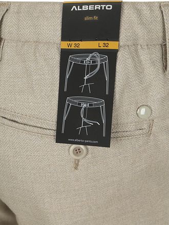 Alberto Bukser Jump Flannel Herringbone Beige