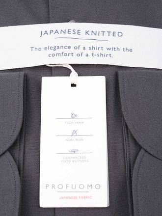 Profuomo Japanese Knitted Hemd Anthrazit