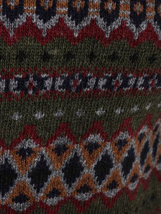 Barbour Fairisle Pullover Wool Dunkelgrün