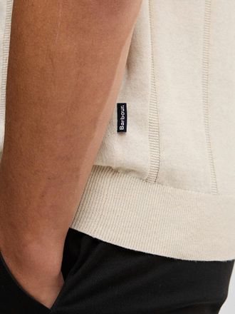 Barbour Wellburn Knitted Polo Shirt Ecru