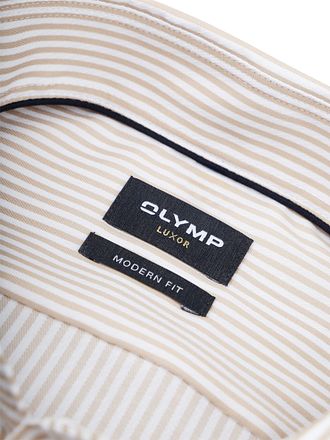 OLYMP Chemise Luxor Rayée Beige