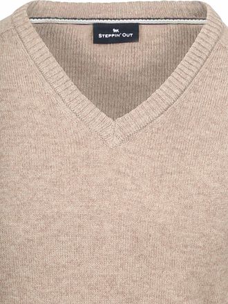 Steppin' Out Genser V-Hals Lammeull Beige