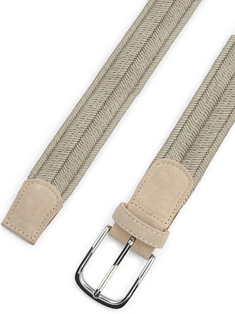 Profuomo Waxed Geflochtener Gürtel Khaki