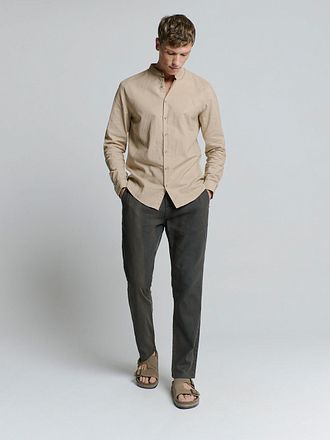 No Excess Hemd Leinen Blend Beige
