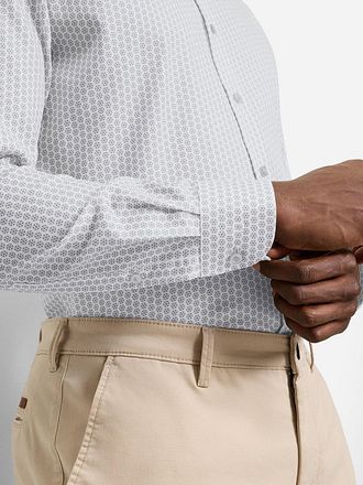 OLYMP Level 5 Overhemd Print Beige