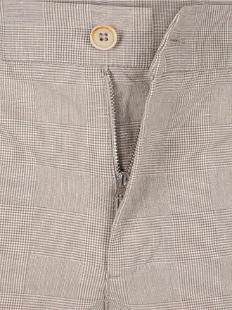 Alberto Lou Chinohose Glencheck Beige