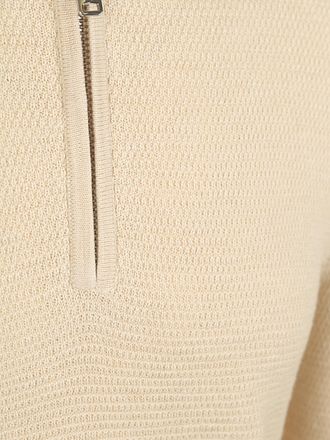 Profuomo Half Zip Pullover Structure Beige