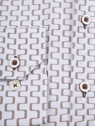R2 Overhemd Sorona Print Beige