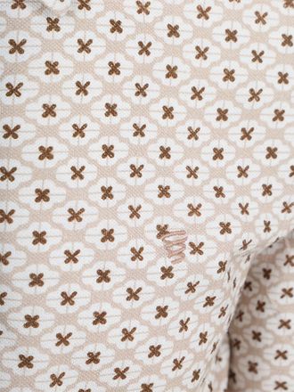 R2 Amsterdam Polo Print Beige
