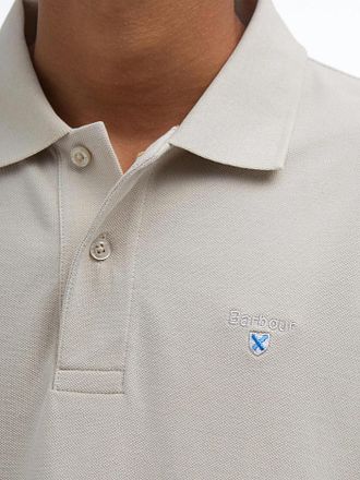 Barbour Pique Polo Shirt Beige
