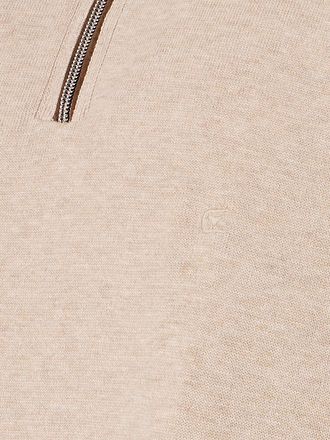 CASAMODA Halfzip Pullover Solid Beige