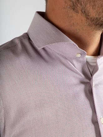 Suitable Shirt Jacquard Luxe Beige