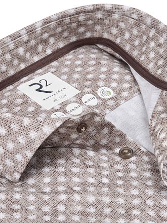 R2 Skjorte Sorona Flower Print Beige