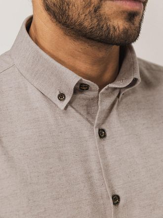 State of Art Tung Twill Skjorte Beige