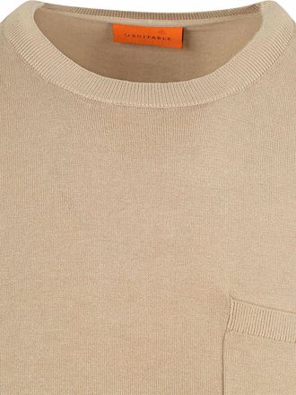 Suitable Knitted T-shirt Pocket Compact Taupe