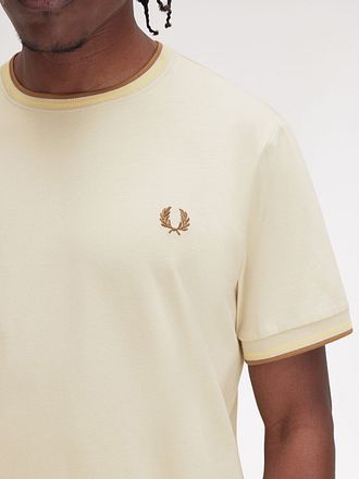 Fred Perry M1588 Twin Tipped T-skjorte Beige