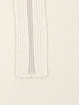 BOSS Awoolio Half Zip Sweater Ecru